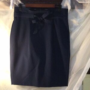 Liz Claiborne Navy Pencil Skirt with Bow